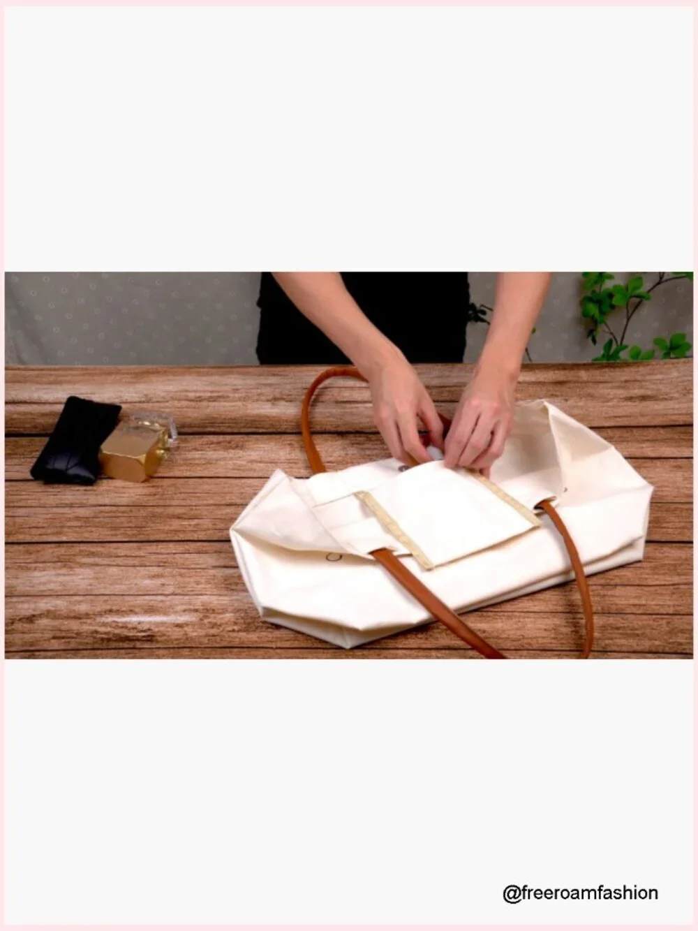 Canvas Tote Bag with Inner Pocket - Large Reusable Grocery Tote